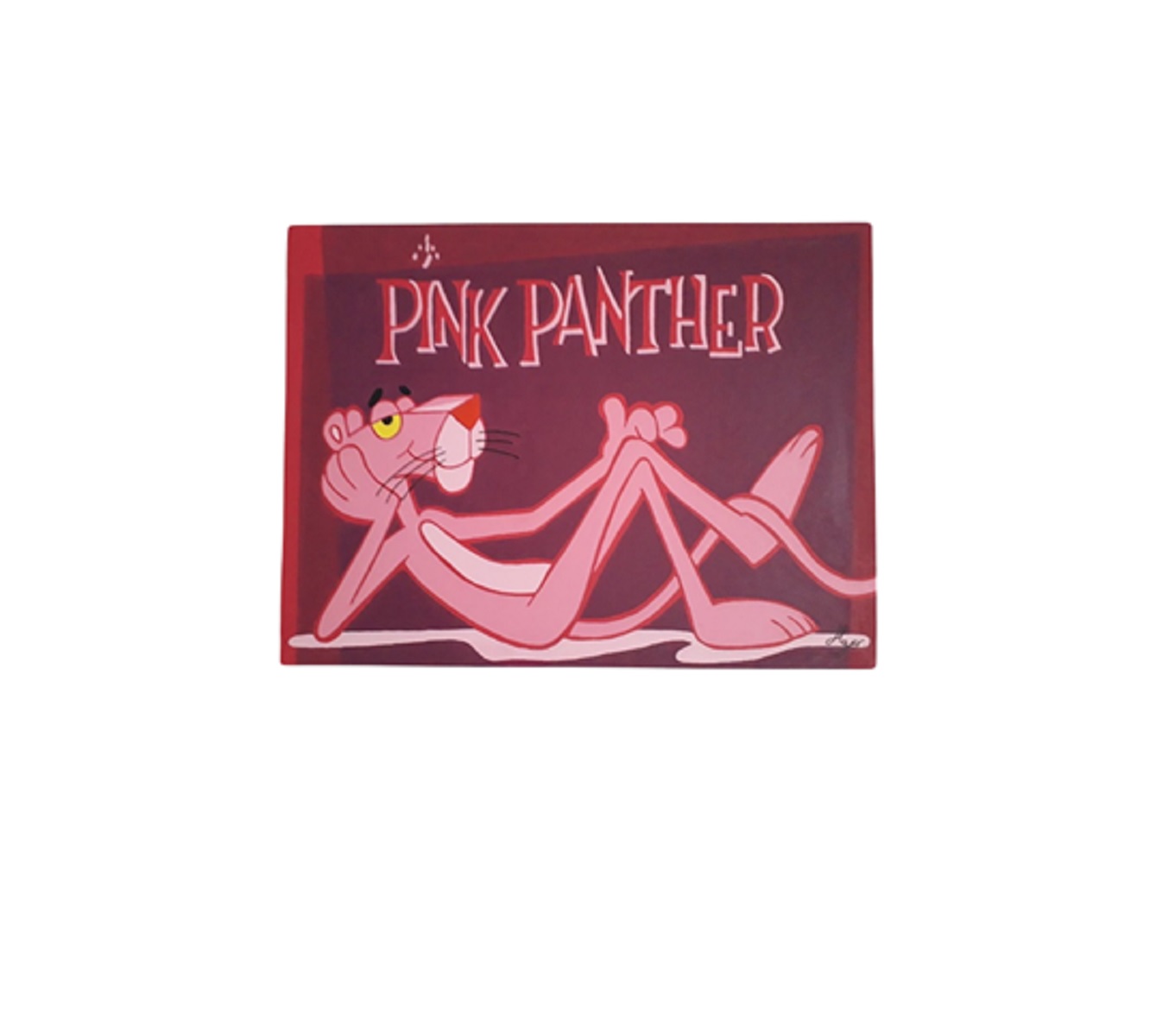 Cuadro decorativo pintado a mano Galería Oneris PANTERA ROSA PINK PANTER 90x60