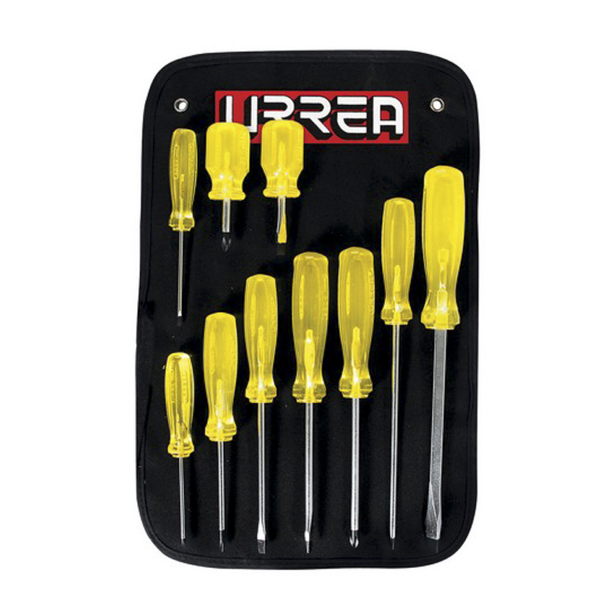 Juego De 10 Destornilladores Ámbar Combinado Jbud02 Urrea