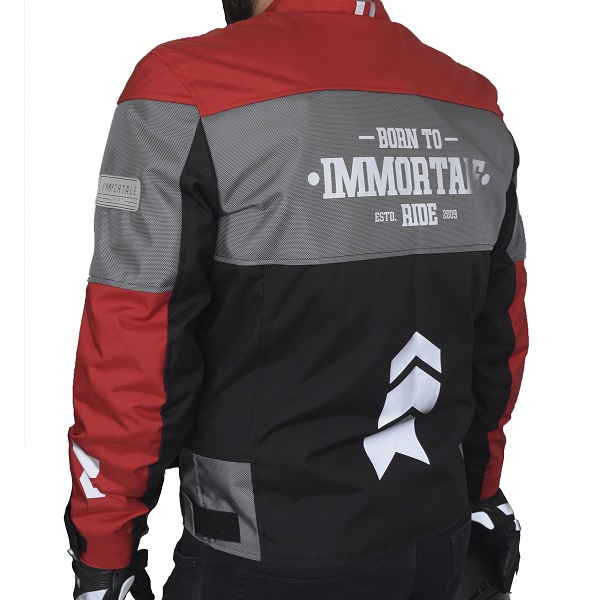 Chamarra Immortale Vulcano Gris Roja