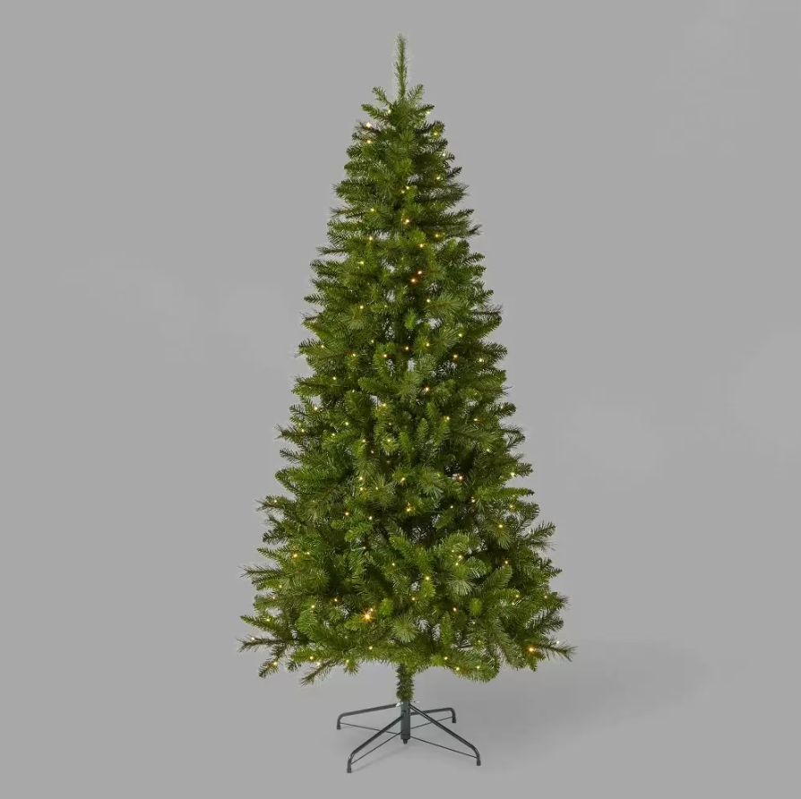 Árbol De Navidad Douglas Preiluminado LED Multicolor  de 2.13mtrs 