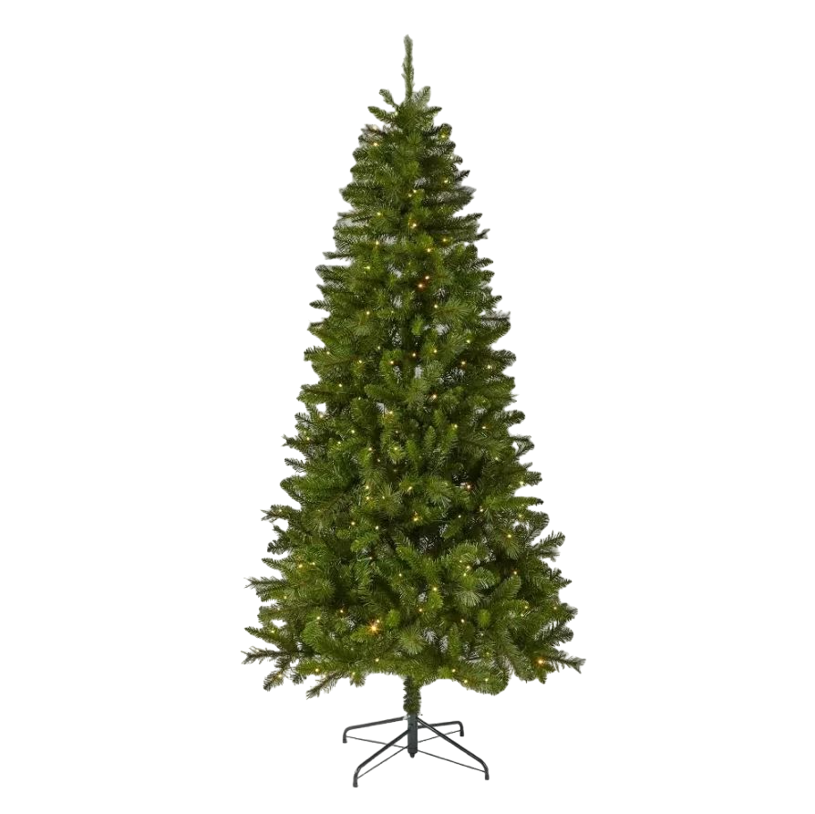 Árbol De Navidad Douglas Preiluminado LED Multicolor  de 2.13mtrs 