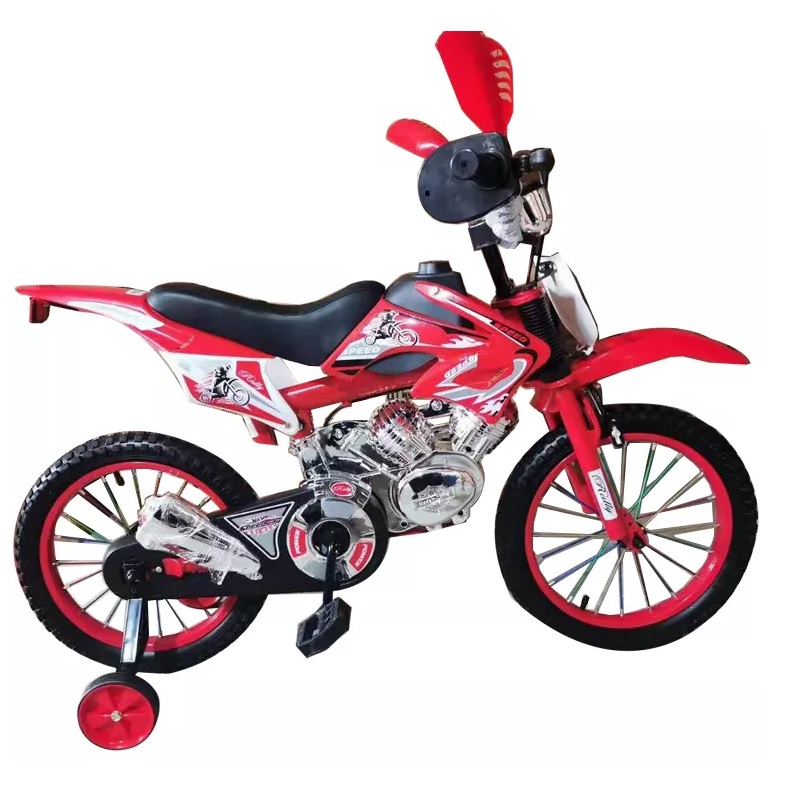 Bicicleta Infantil Tipo Moto con diseño de Motor Rodada 16 Varios colores