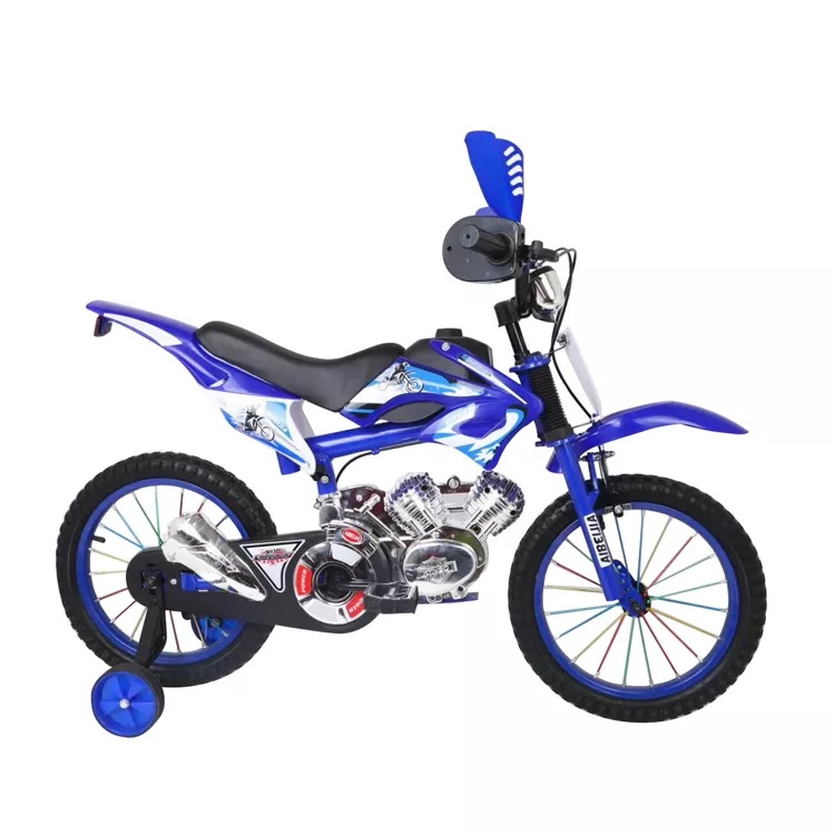 Bicicleta Infantil Tipo Moto con diseño de Motor Rodada 16 Varios colores