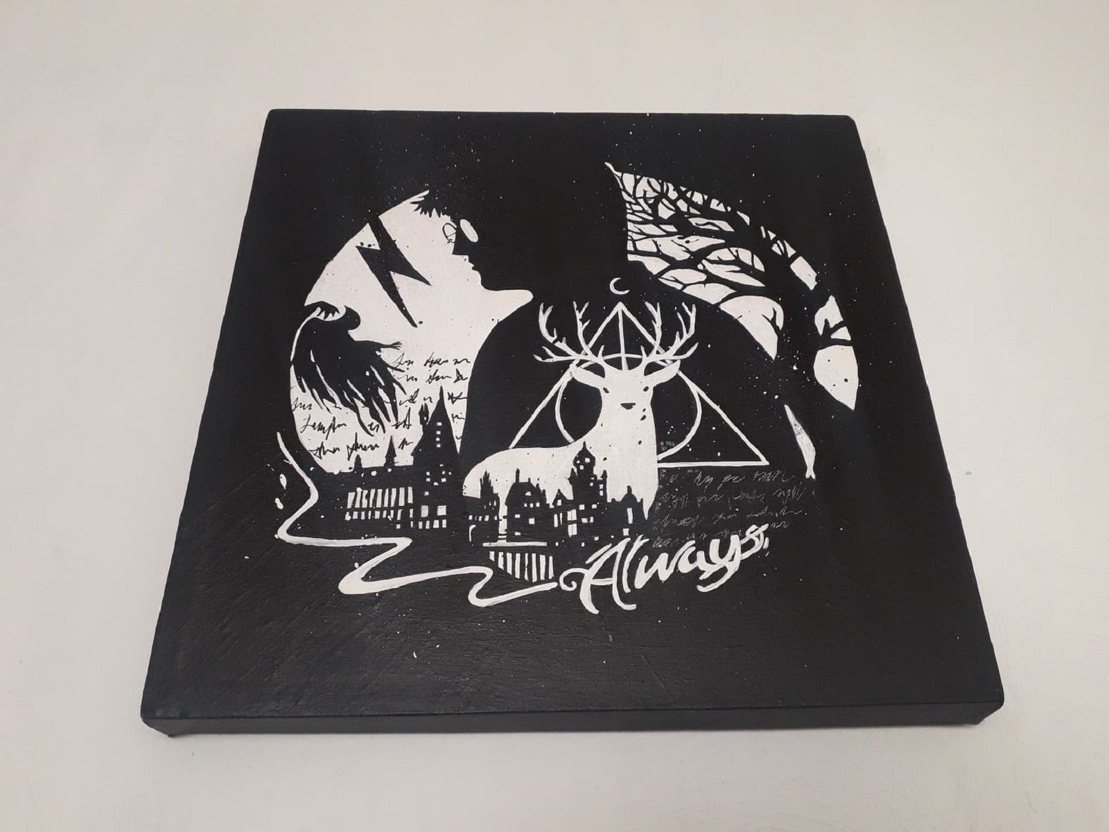 Cuadro decorativo pintado a mano Galería Oneris HARRY POTTER ALWAYS 70x70