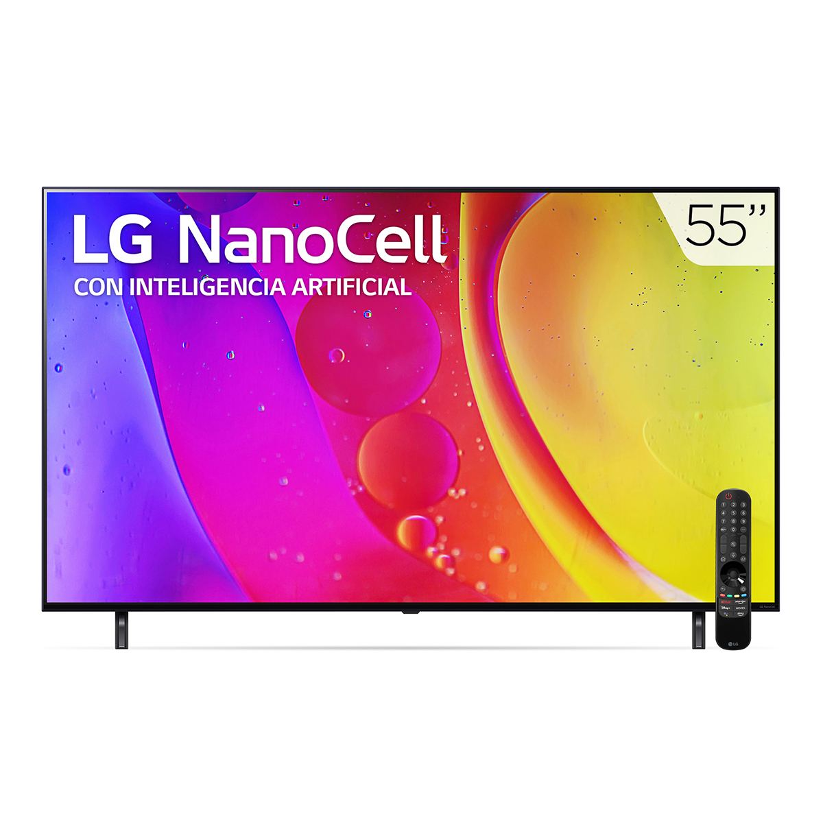 Pantalla LG 55" NanoCell TV 4K SMART TV con ThinQ AI 55NANO80SQA