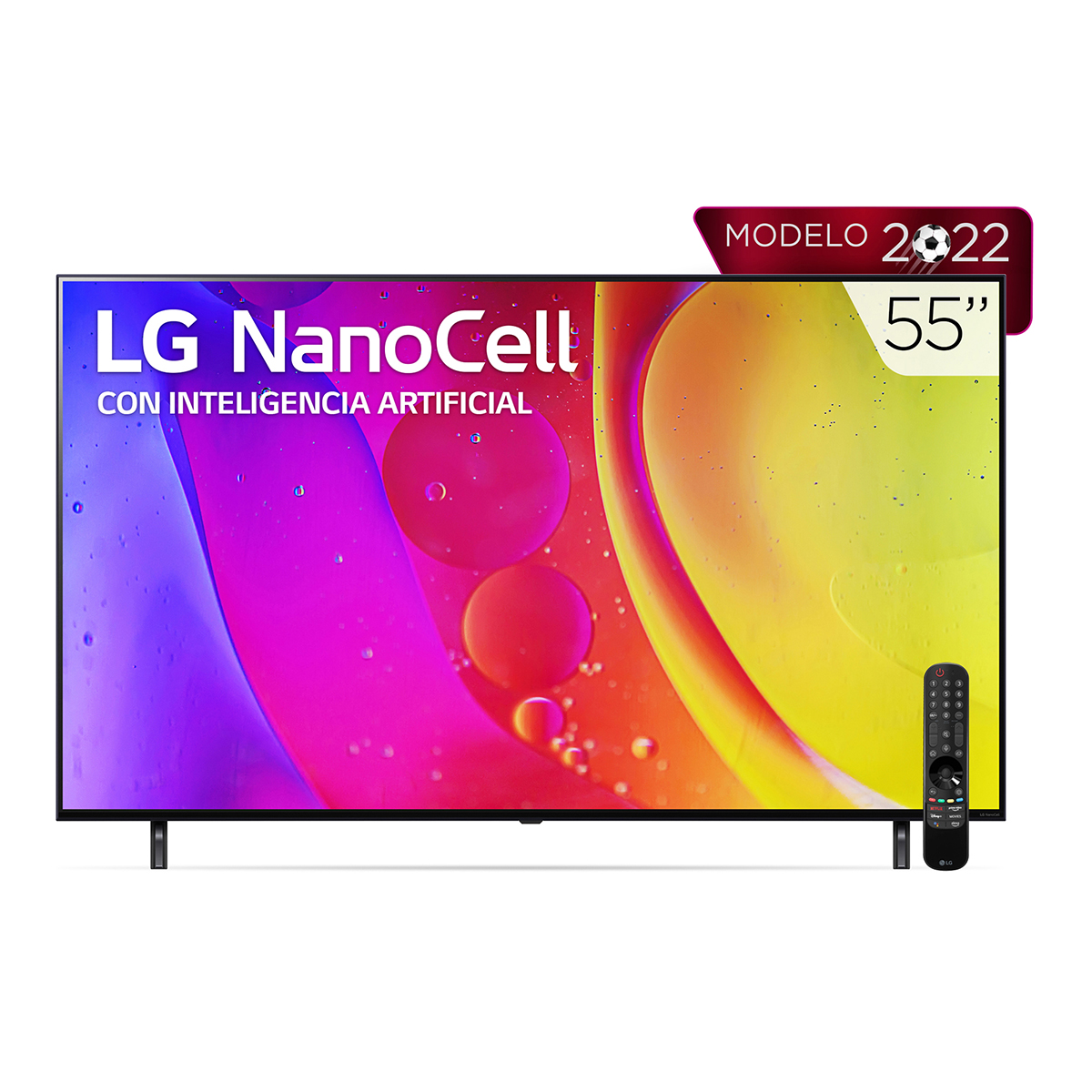 Pantalla LG 55" NanoCell TV 4K SMART TV con ThinQ AI 55NANO80SQA