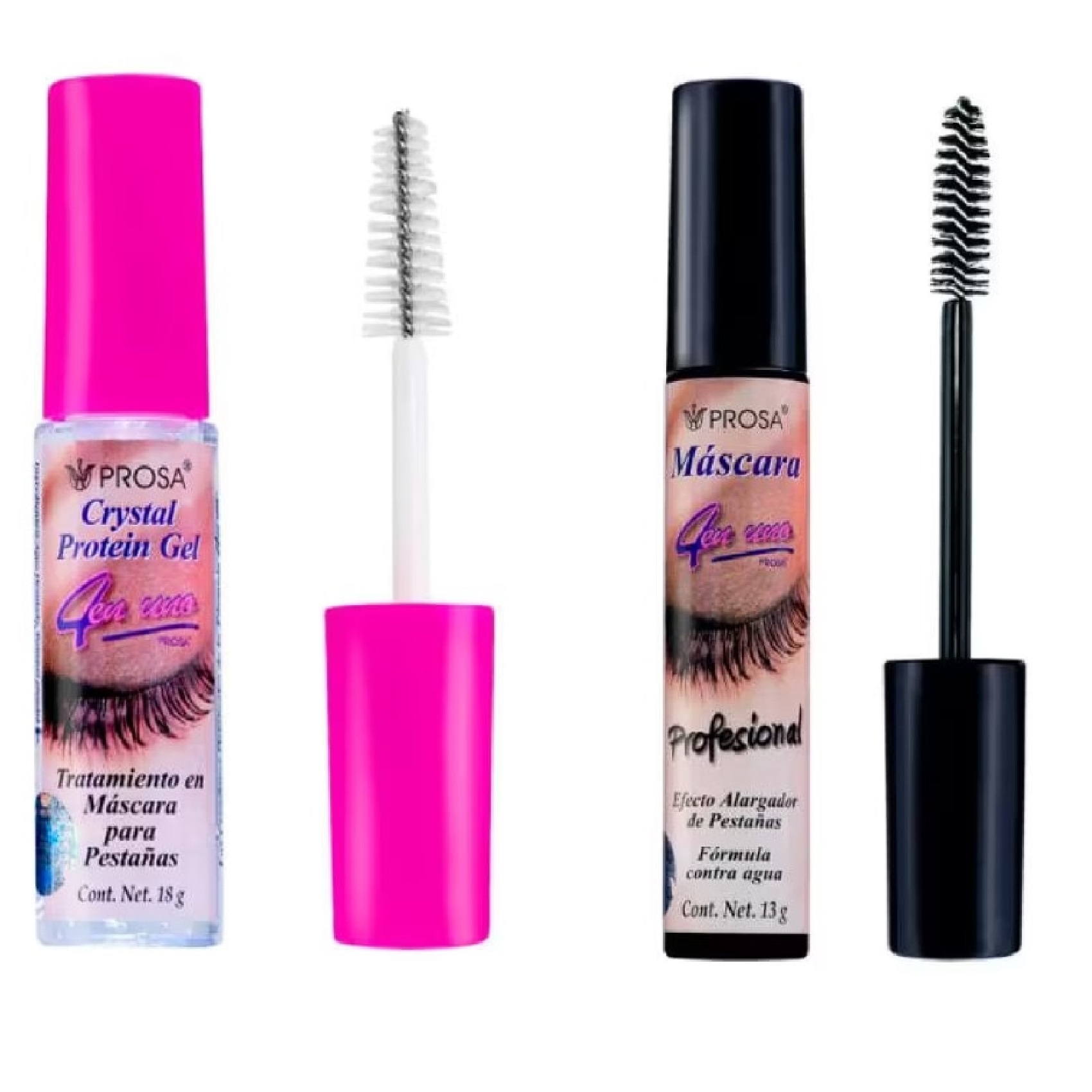Set de 8 Rimel Mascara de pestañas Prosa 4 EN 1 (uno de cada uno)