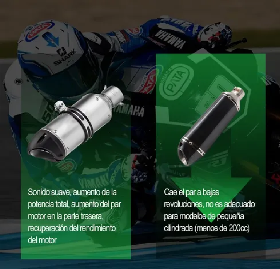 Escape Silenciador Para Moto Universal Plata 35-51mm