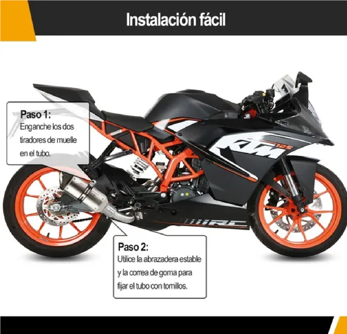 Escape Silenciador Para Moto Universal Plata 35-51mm