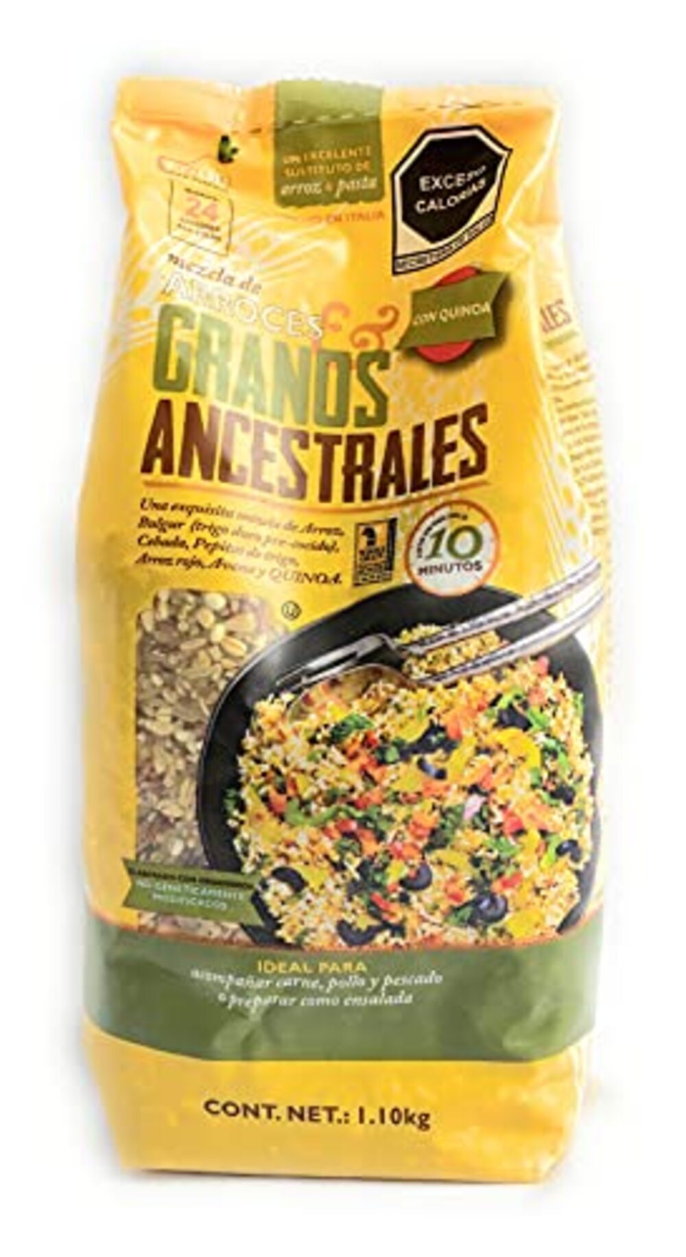 Mezcla de arroces, Granos ancestrales 1.10kg. Combinación de Semillas, Listo en tan solo 10min.