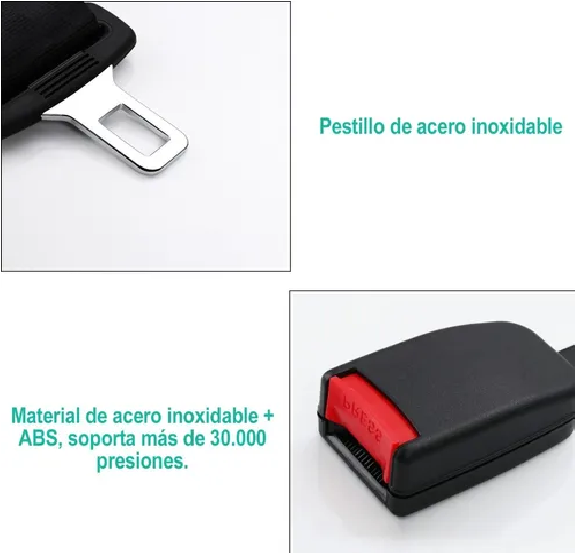 Set Cinturón De Seguridad De 3 Puntos Universal Retráctil