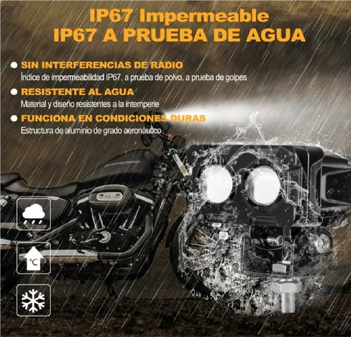 Kit Faros Auxiliares Led Doble Color Universal 2pcs 24000lúmenes