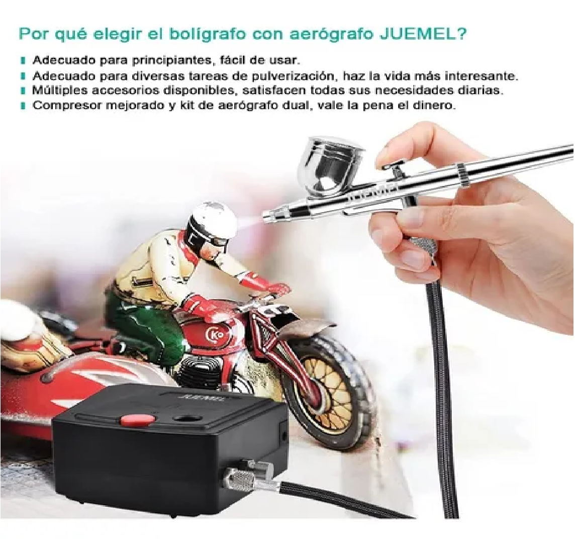 Kit Aerógrafo Multiuso Doble Acción Para De Pasteles