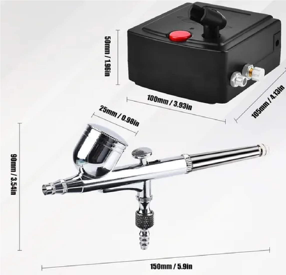 Kit Aerógrafo Multiuso Doble Acción Para De Pasteles