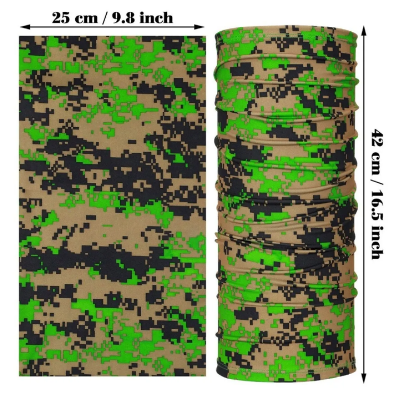 6 Pack Bandana, Bufanda/mascara/cacería/moto/pesca/sol.