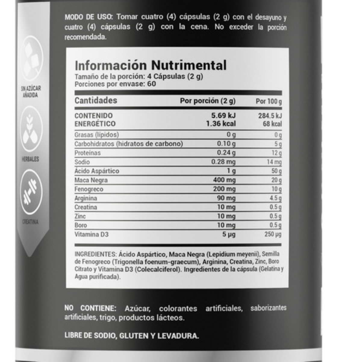 240 Capsulas Precursor De Testosterona Mens Testo Platinum