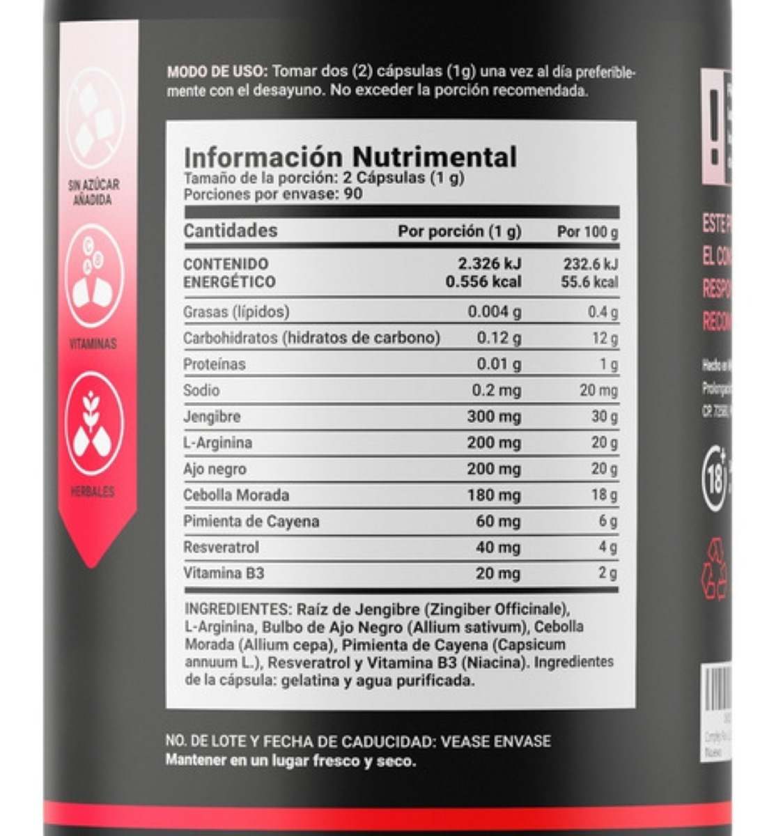 Complejo Para La Circulación De 180 Cápsulas B Life