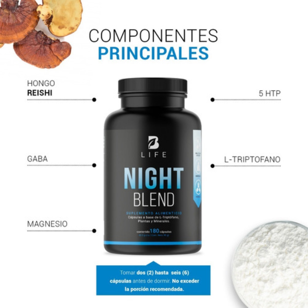Suplemento Dormir De 180 Cápsulas B Life