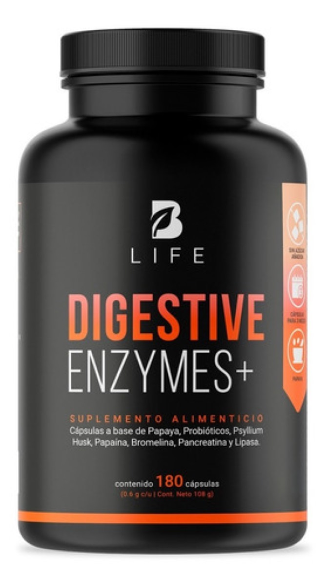 Enzimas Digestivas 180 Cápsulas 20 Billones Probioticos 