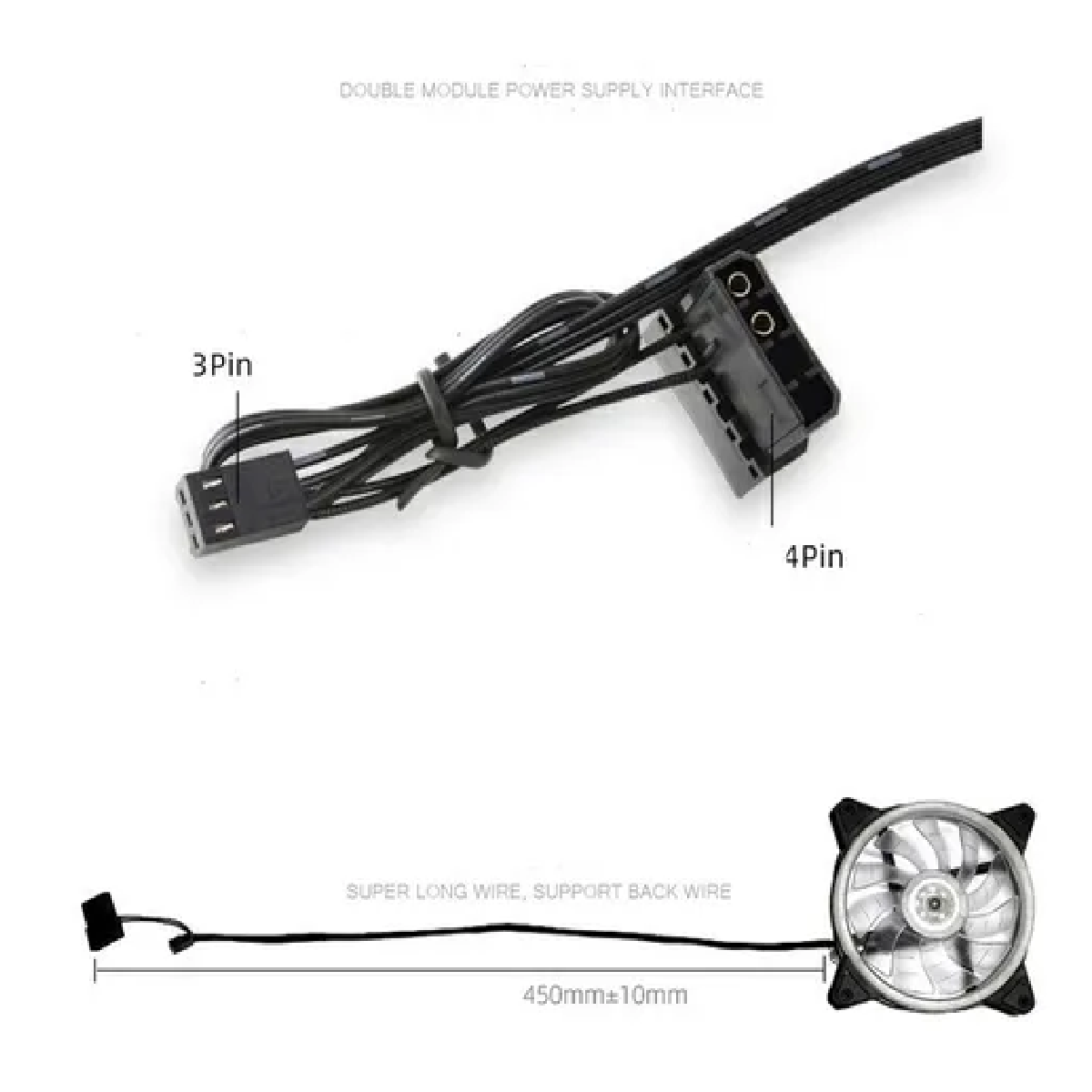 Kit De 3 Ventiladores Pc,120mm 1200rpm Disipador Rgb Multicolor