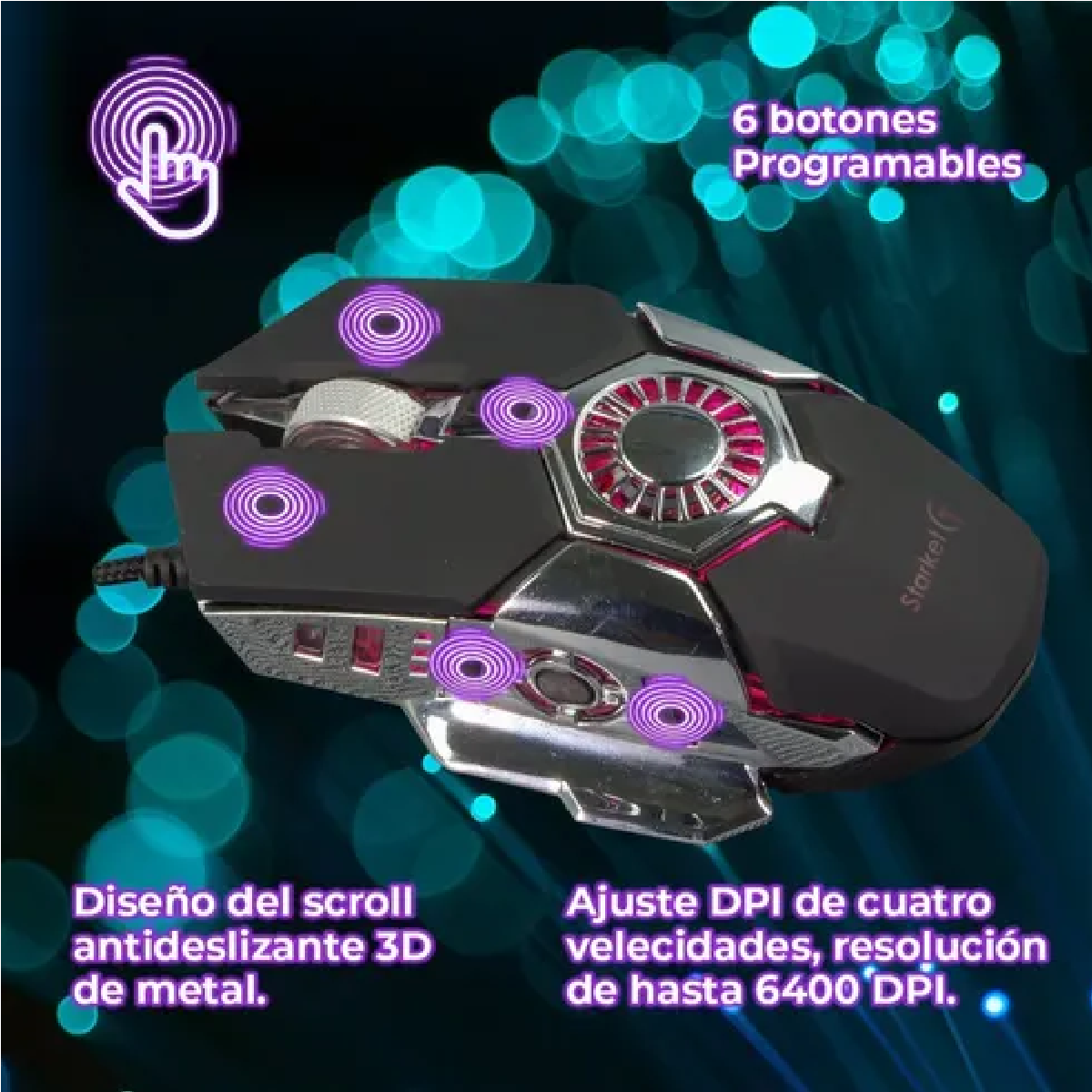 Mouse Gamer Con Ventilador De Enfriamiento