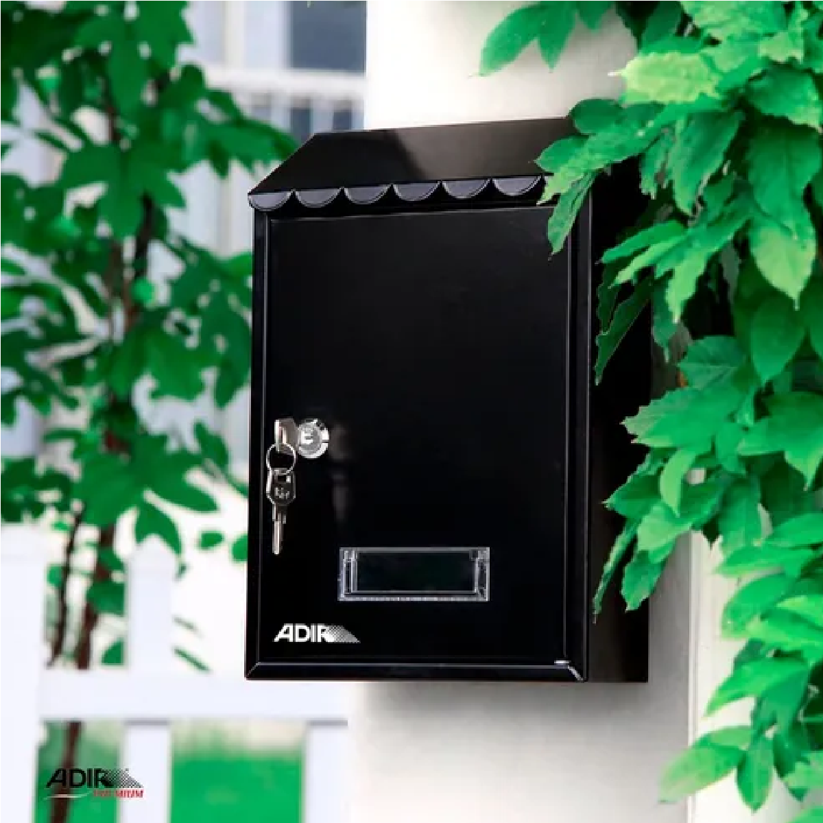 Buzón Metálico Con Llave Cartas Correo Exterior Casa Negro