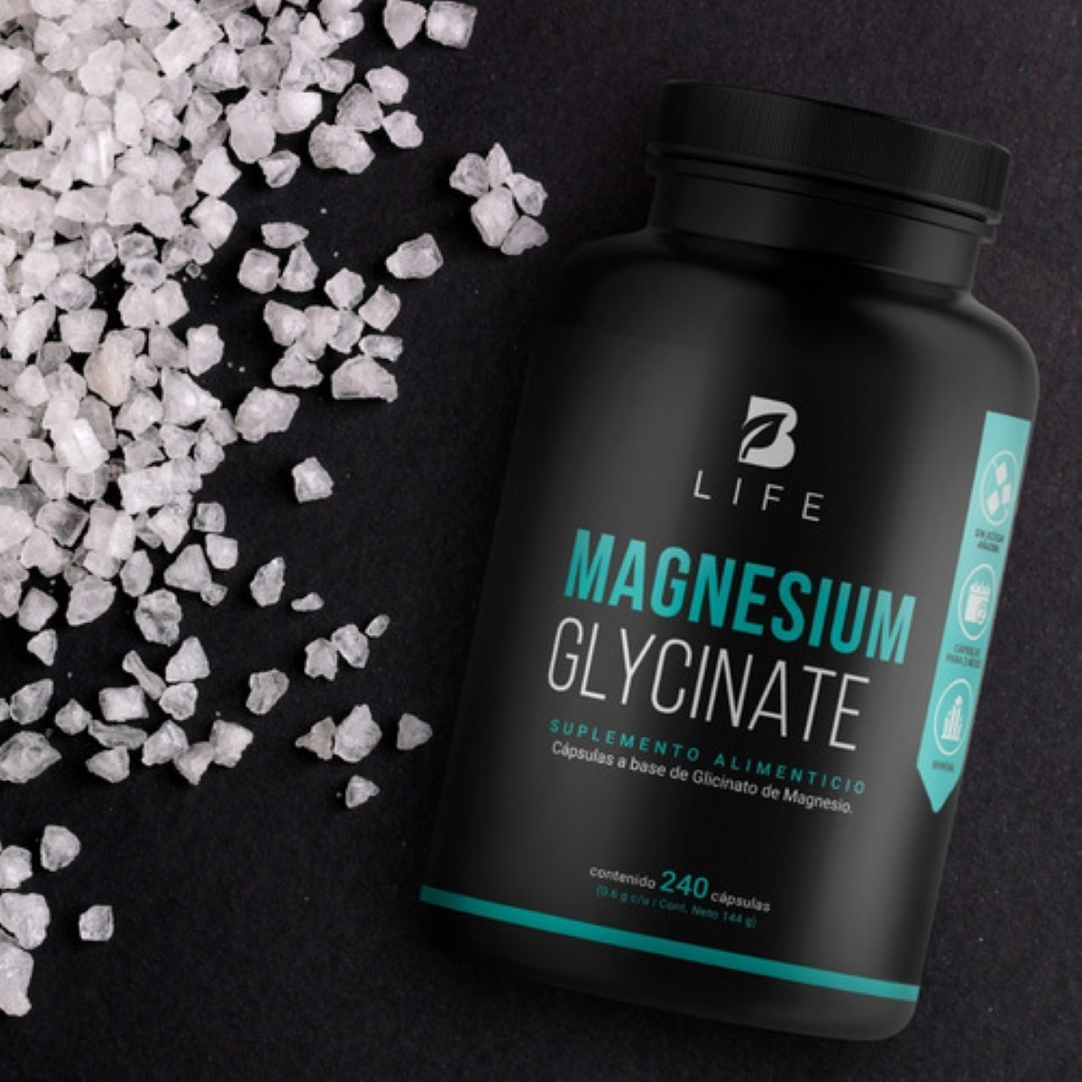 Glicinato De Magnesio 408mg De 240 Cápsulas. B Life