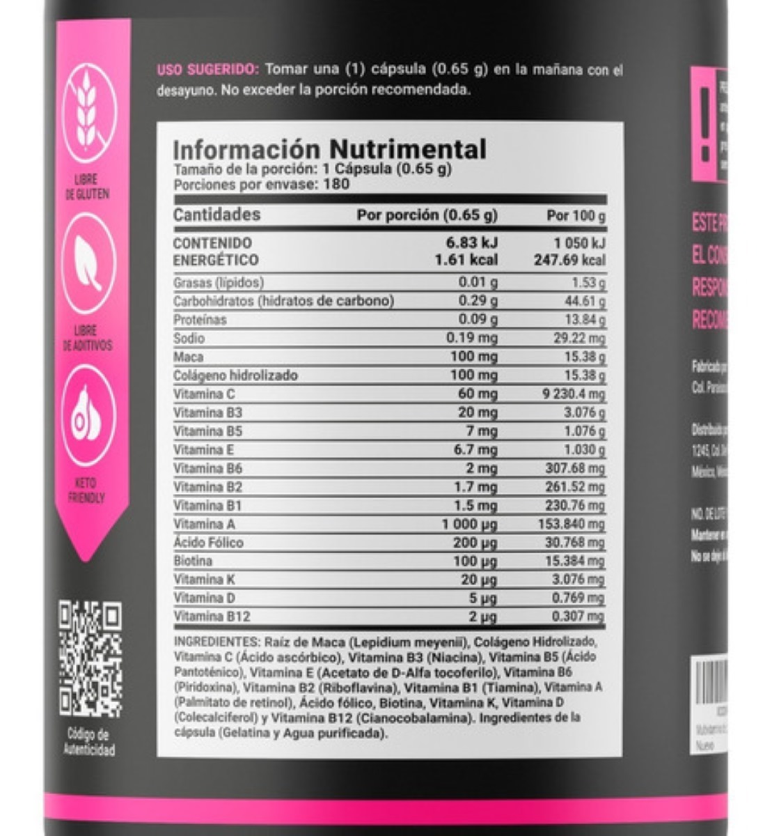 Multivitamínico Para Mujer Mayor De 40 Años 180 Cápsulas B Life