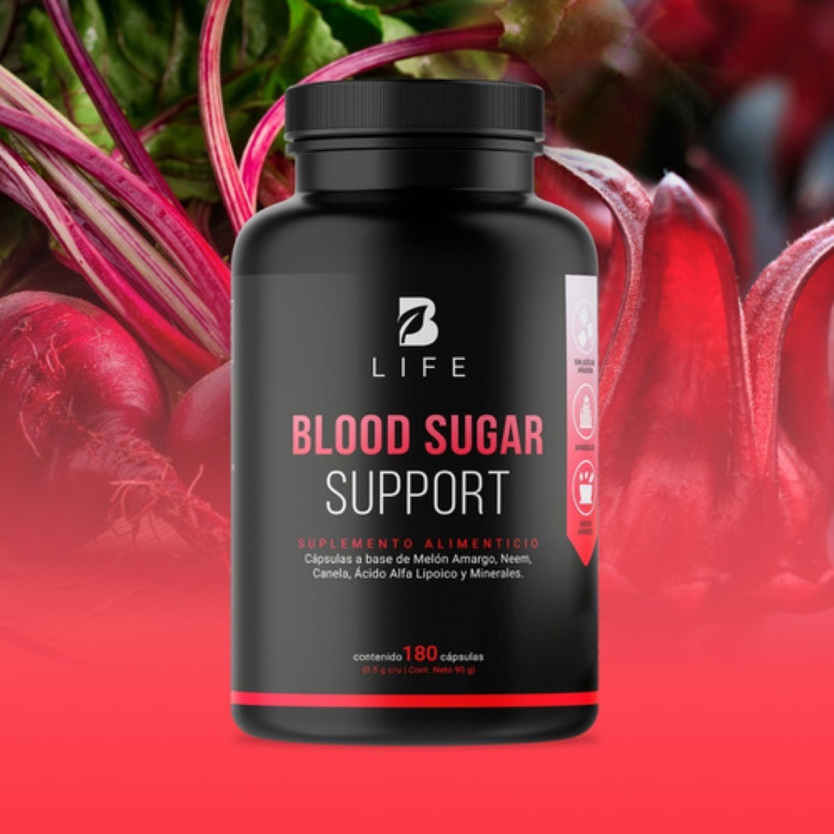 Suplemento Control Glucosa Azúcar Y Diabetes 180 Caps B Life