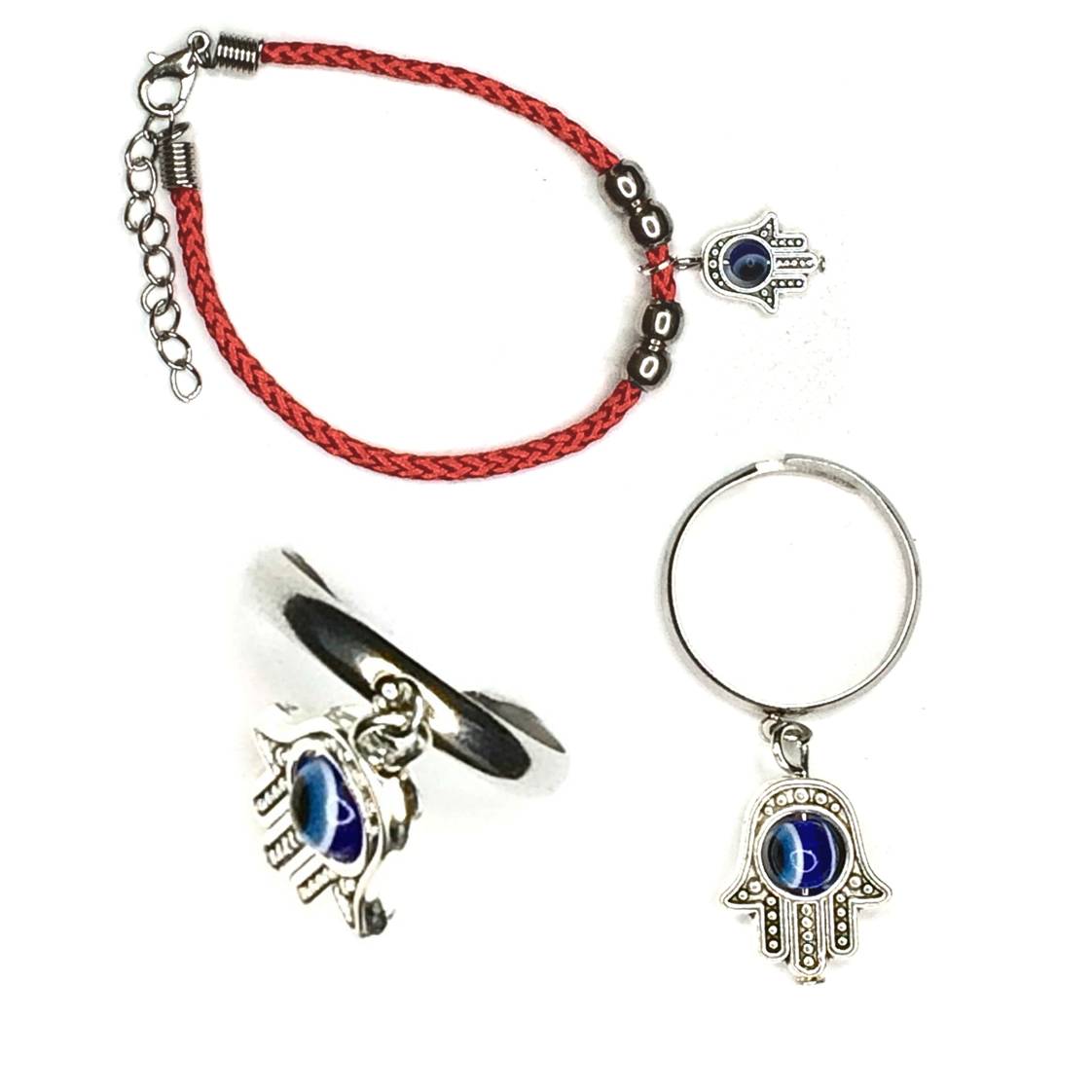  + de 6 Modelos Amuleto Protector (Pulsera+Anillo+Dije) (Mano Fatima o Ojo Dios)