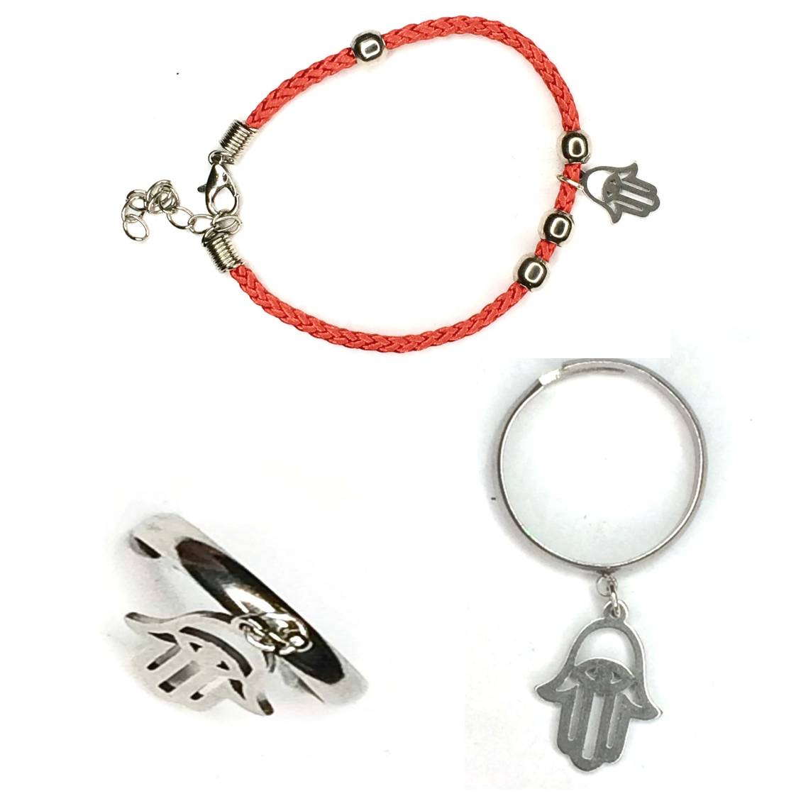  + de 6 Modelos Amuleto Protector (Pulsera+Anillo+Dije) (Mano Fatima o Ojo Dios)