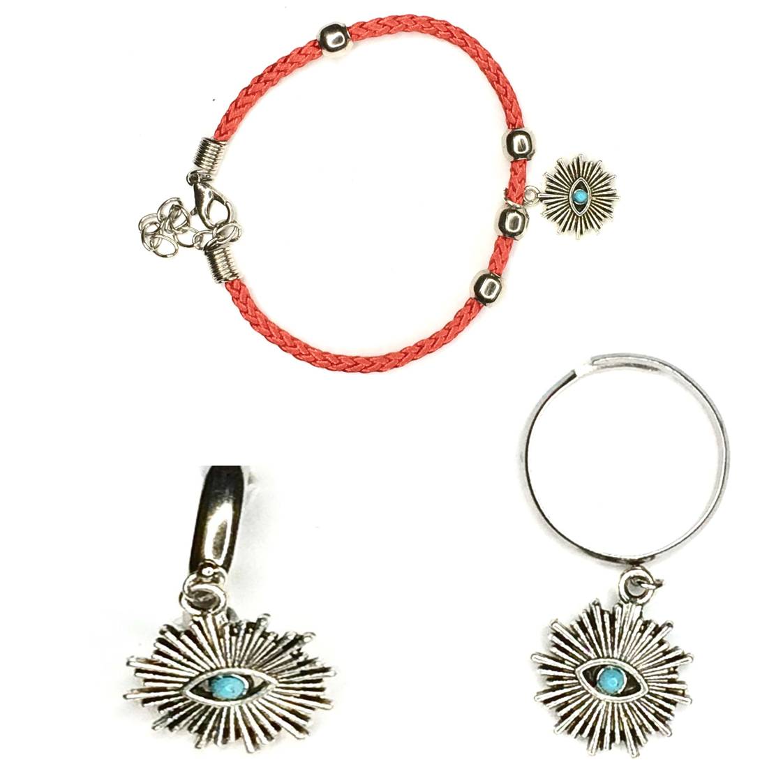  + de 6 Modelos Amuleto Protector (Pulsera+Anillo+Dije) (Mano Fatima o Ojo Dios)