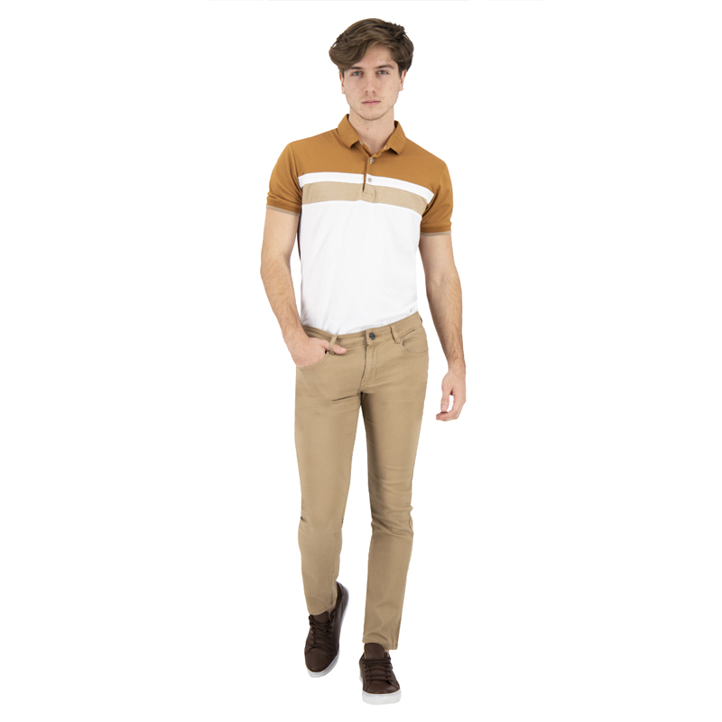 Jeans De Gabardina Jean Cut Hombre Holstone - Caqui