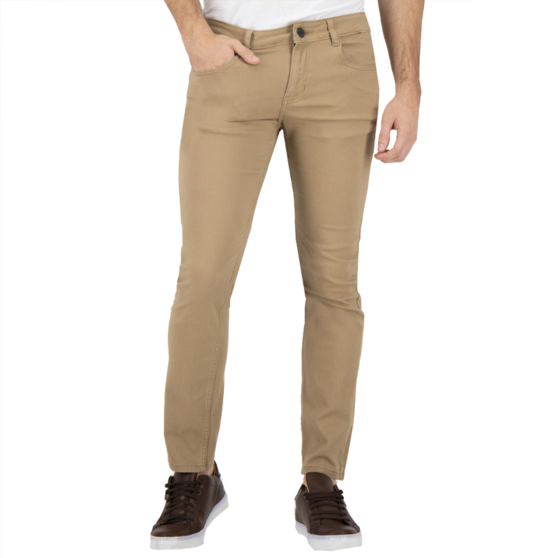 Jeans De Gabardina Jean Cut Hombre Holstone - Caqui