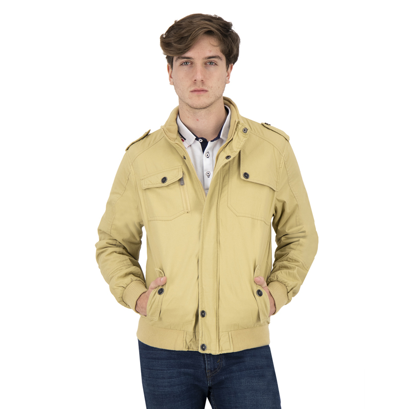 Chamarra Slim Cazadora Tactica de Gabardina Hombre Holstone - Caqui