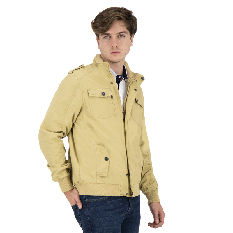 Chamarra Slim Cazadora Tactica de Gabardina Hombre Holstone - Caqui