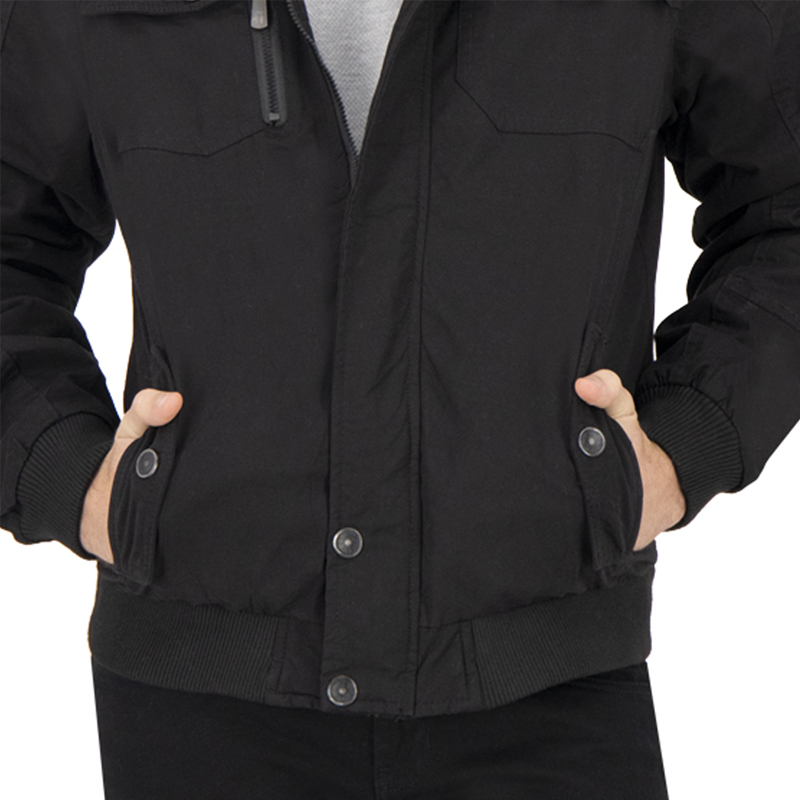 Chamarra Slim Cazadora Tactica de Gabardina Hombre Holstone - Negro