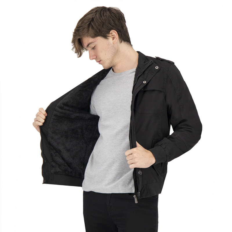Chamarra Slim Cazadora Tactica de Gabardina Hombre Holstone - Negro