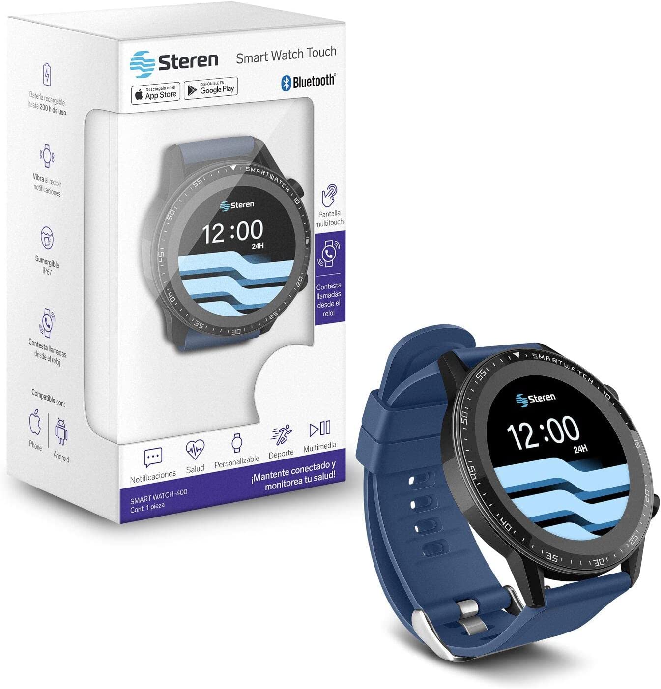 Smart Watch Bluetooth Multitouch Altavoz Microfono Steren