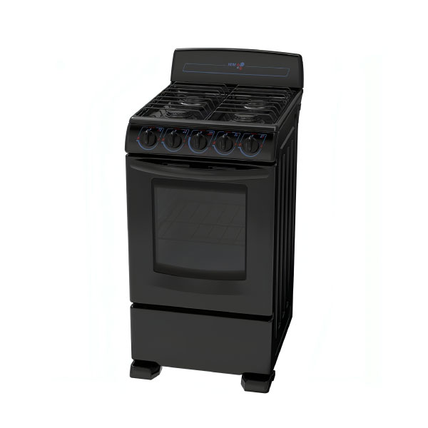 ESTUFA IEM 20" DE GAS COLOR NEGRA