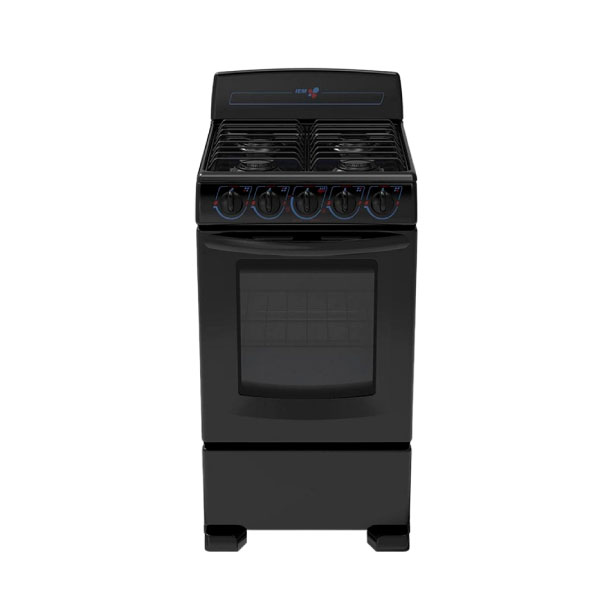 ESTUFA IEM 20" DE GAS COLOR NEGRA