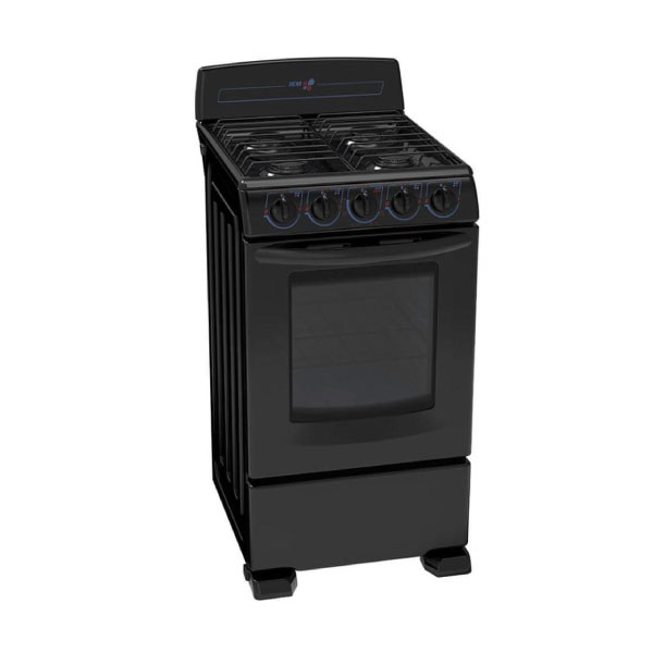 ESTUFA IEM 20" DE GAS COLOR NEGRA