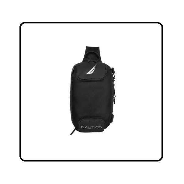 Crossbody Mochila para Caballero Nautica Negra