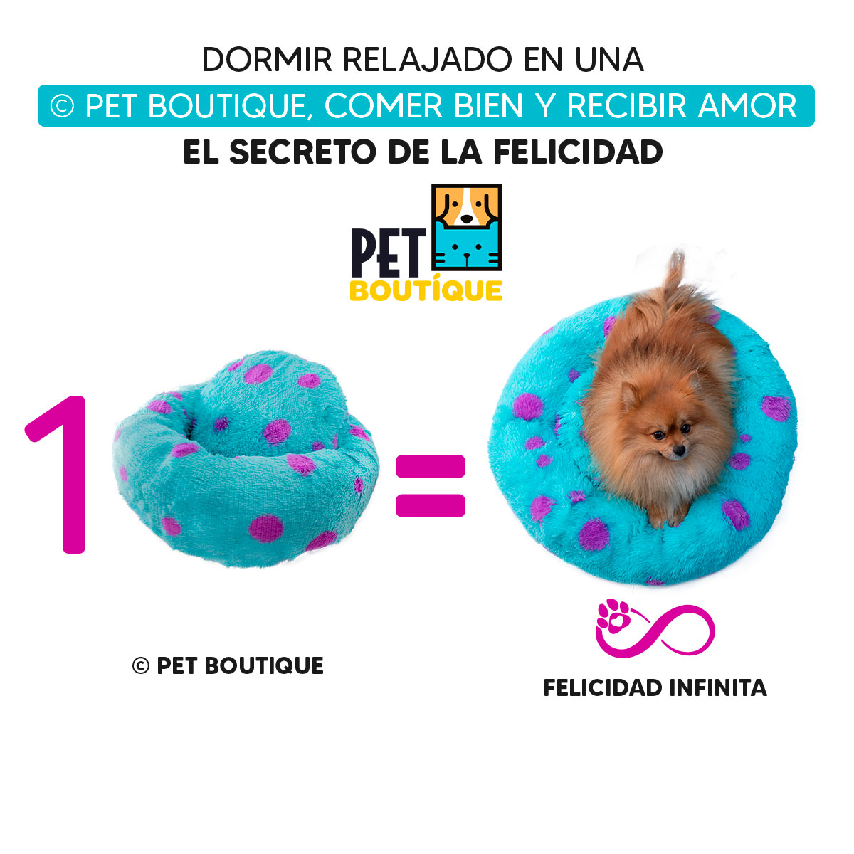 Cama mascotas para perro o gato antideslizante Pet Boutique Azul Mediana Tv Ofertas única con cierre, para un fácil retiro de funda y lavado, adaptable a todo tipo de clima