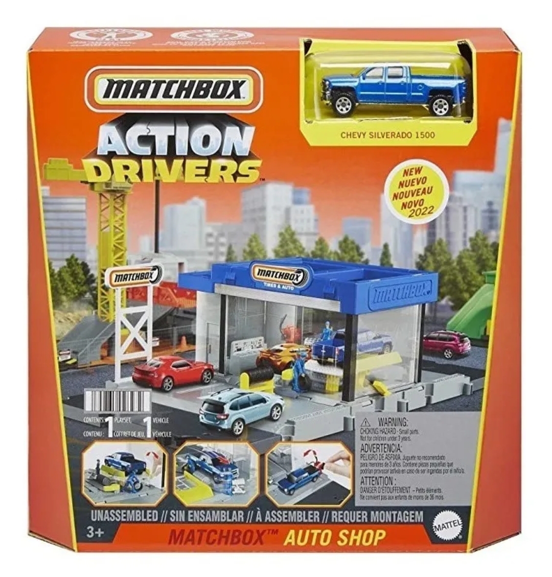 MATCH BOX ACTION DRIVERS AUTO SHOP