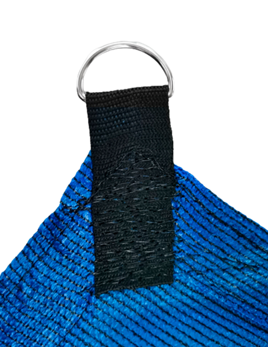 Hanlob Malla Sombra 5x3 m Azul para Exteriores con Argollas, 90% de Sombra, Bloqueo de Rayos UV, Sombra Raschel para Jardín o Terraza, Resistente a Lluvias, Fácil y Lista para Instalar.