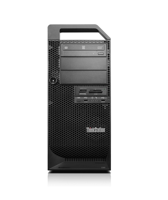 Workstation Lenovo D30 TOWER- Xeon E5-2620- 16GB RAM- 500GB HDD- NVIDIA K2000 (2GB)- Win 10 Pro- Equipo Clase A, Reacondicionado. 