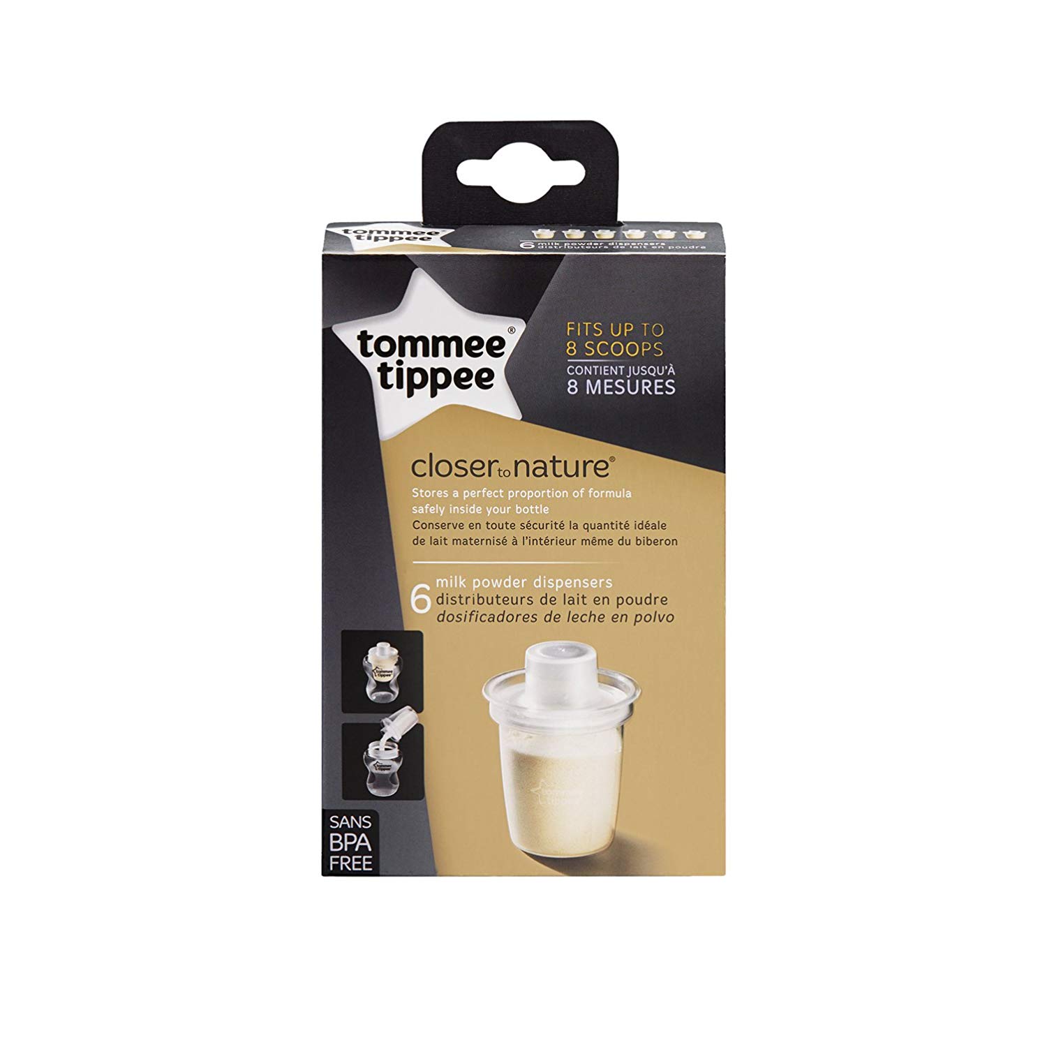 Dispensador Dosificador de fórmula Leche Tommee Tippee 6 piezas