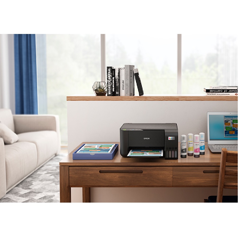 Multifuncional Epson EcoTank L3210 Color Inyección Print Scan Copy casa pc oficina mac laptop cable