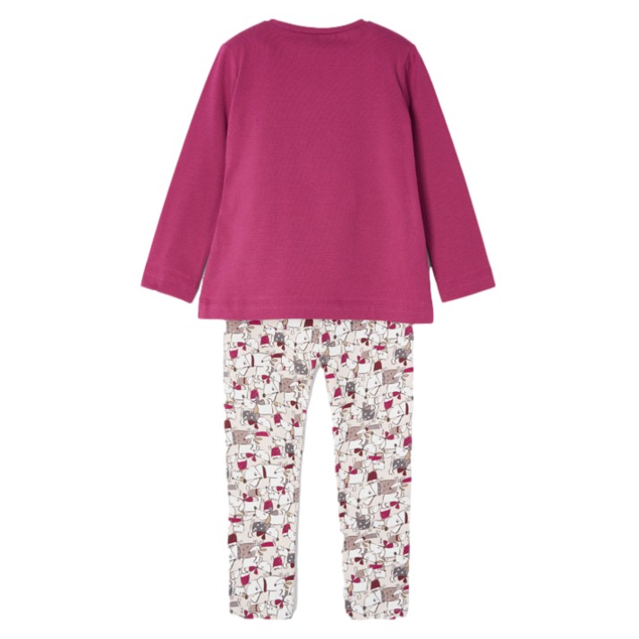 Conjunto leggings para niña marca Mayoral color frambuesa